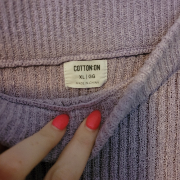 Purple knit long skirt - Picture 2 of 2